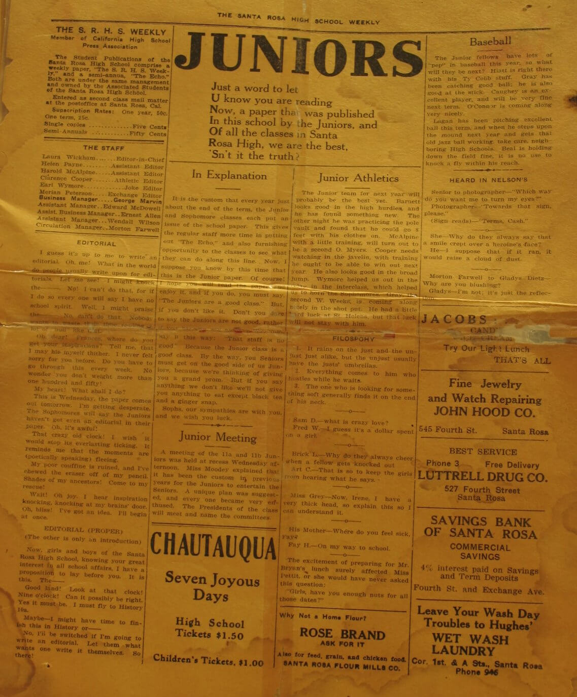 Yearbook class of 1917 page 26