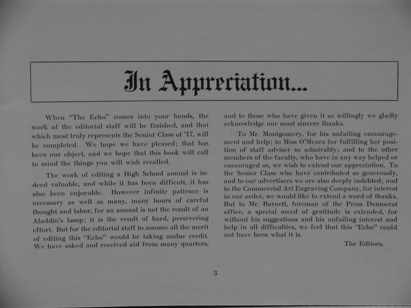Yearbook class of 1917 page 28