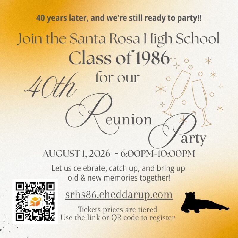 Class of 1986 40th reunion invite