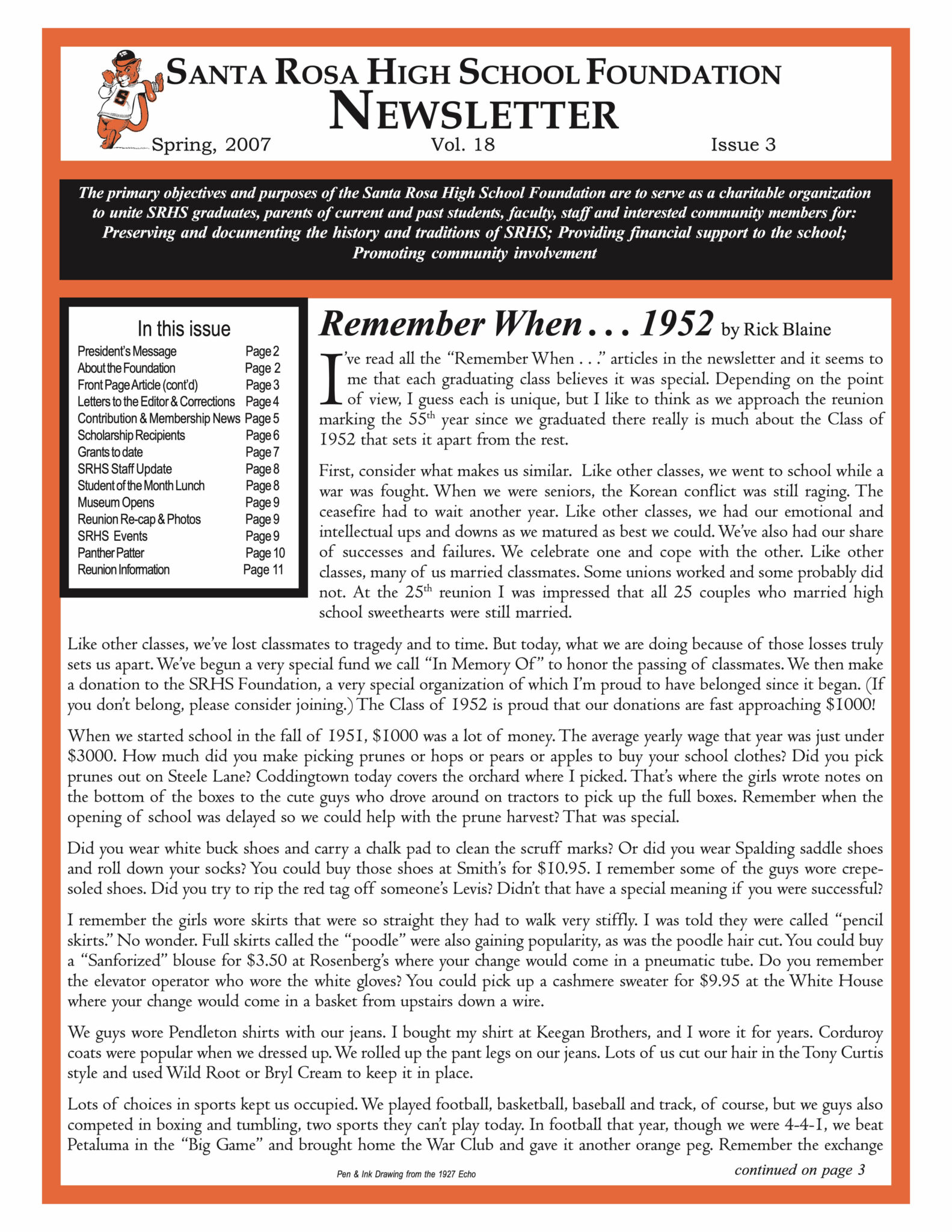 Newsletter front page - Spring 2007