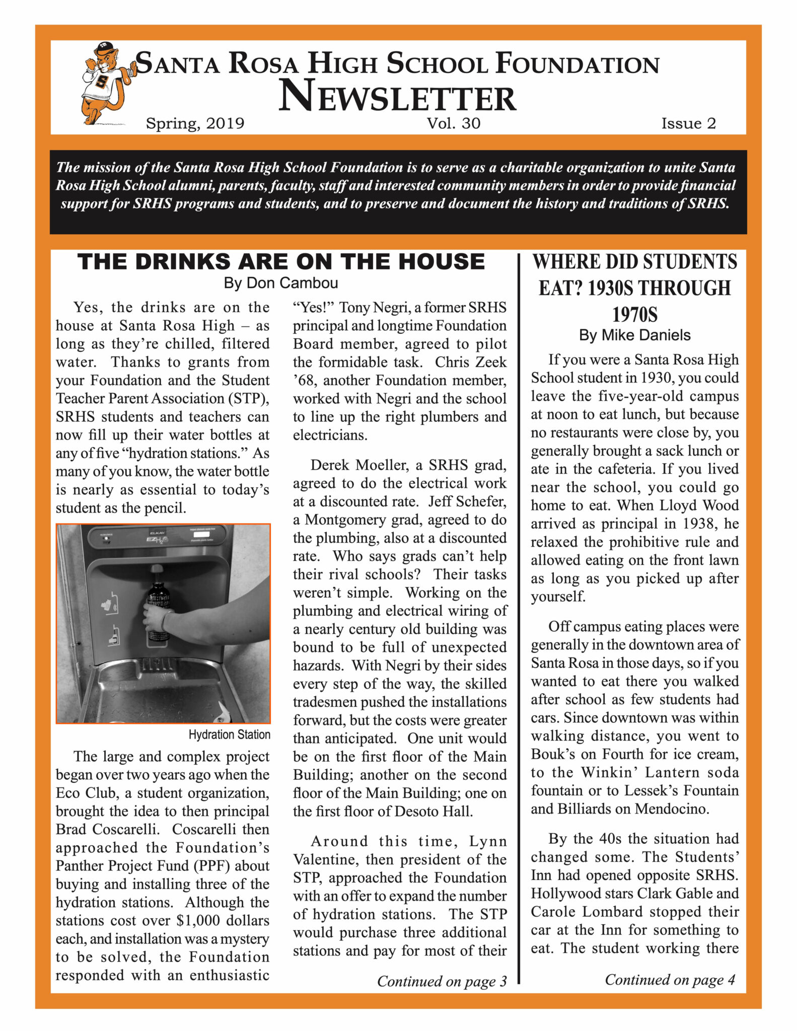 Newsletter front page - Spring 2019