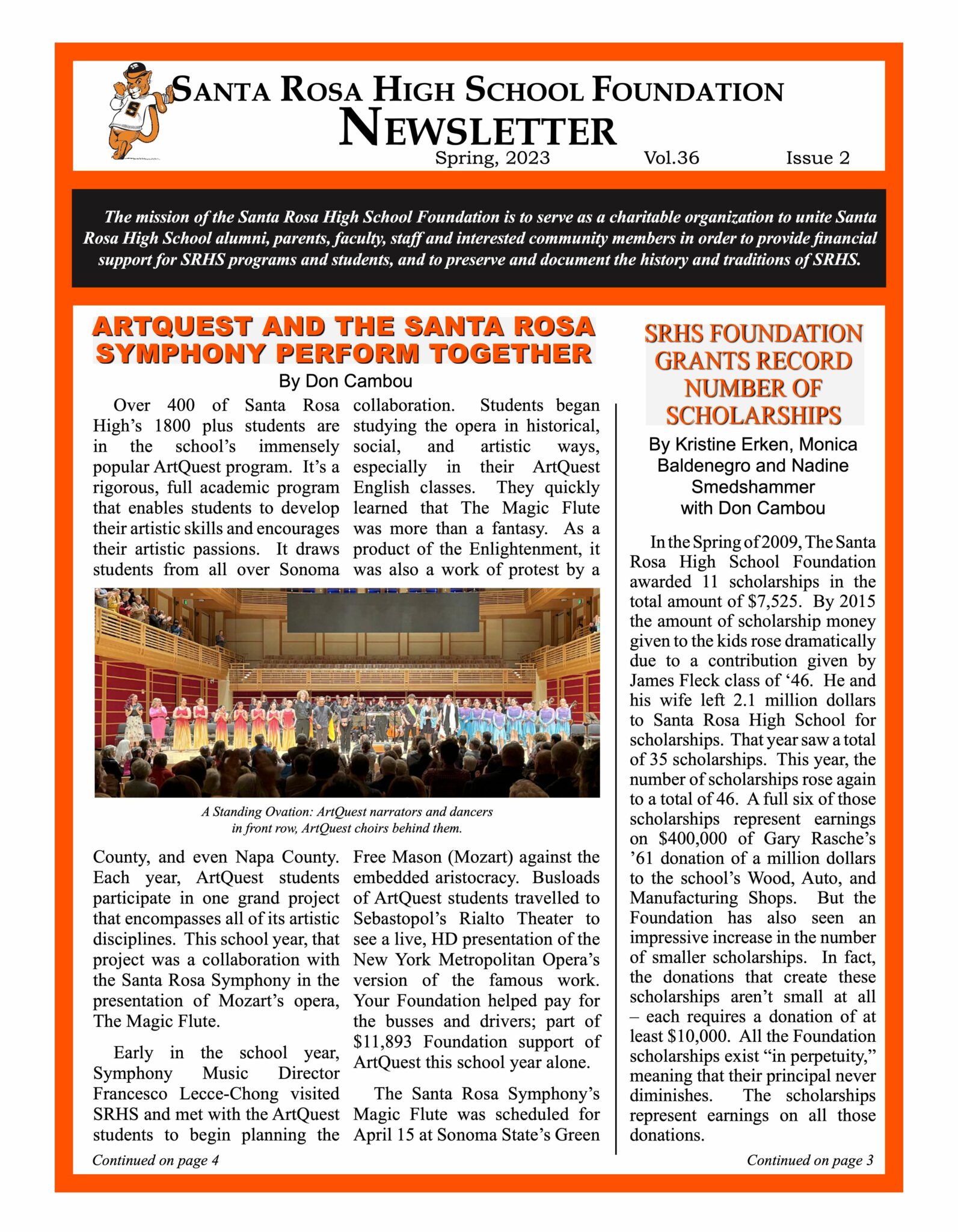 Newsletter front page - Spring 2023