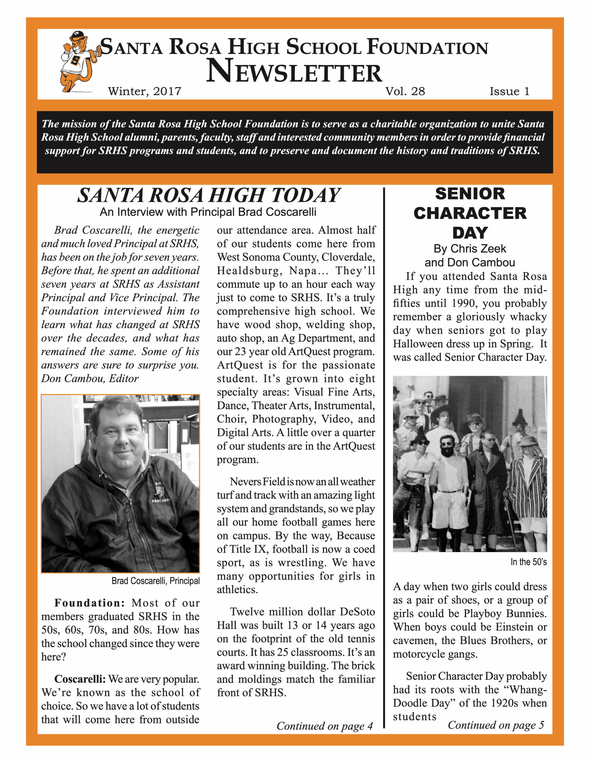 Newsletter front page - Winter 2017