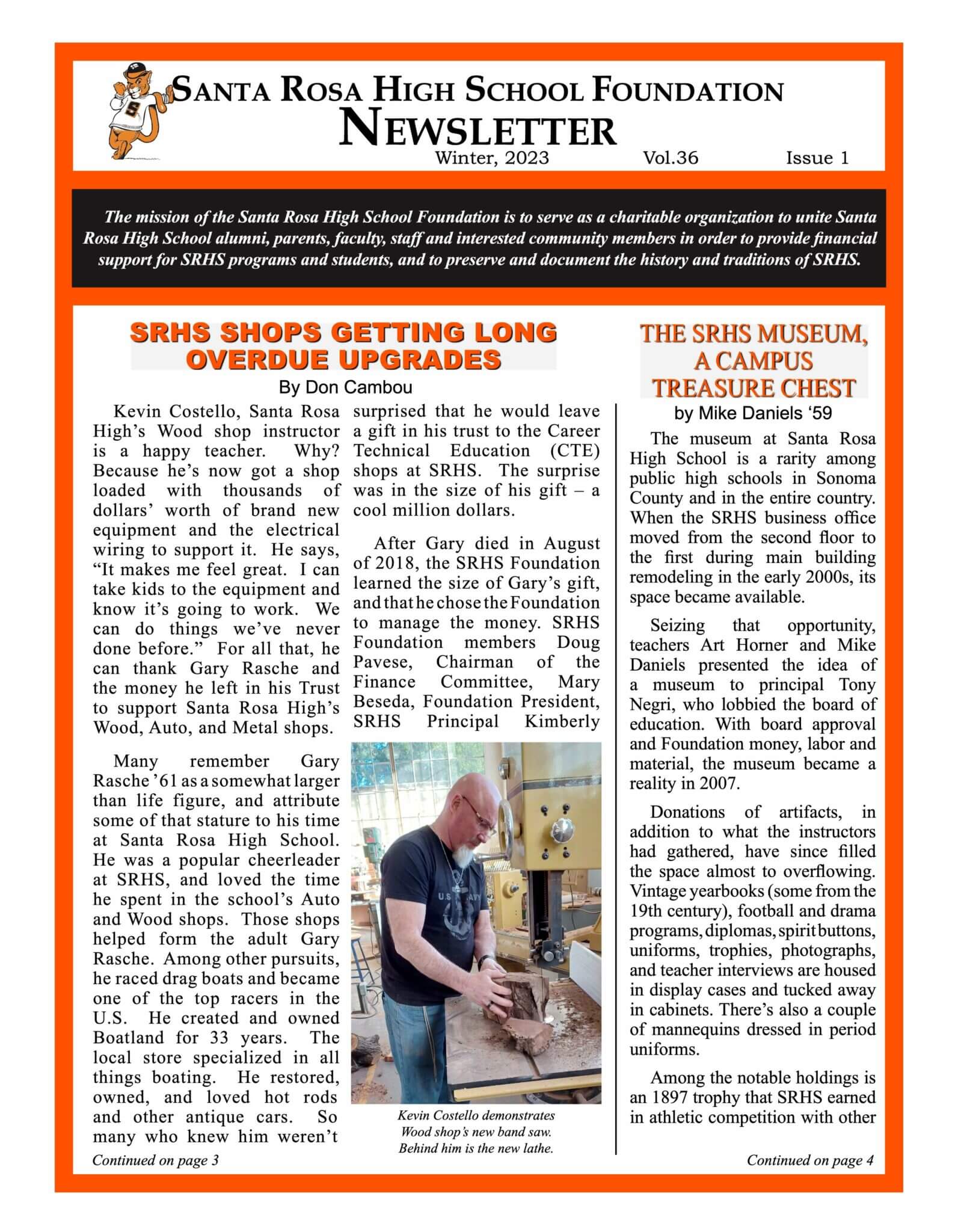 Newsletter front page - Winter 2023