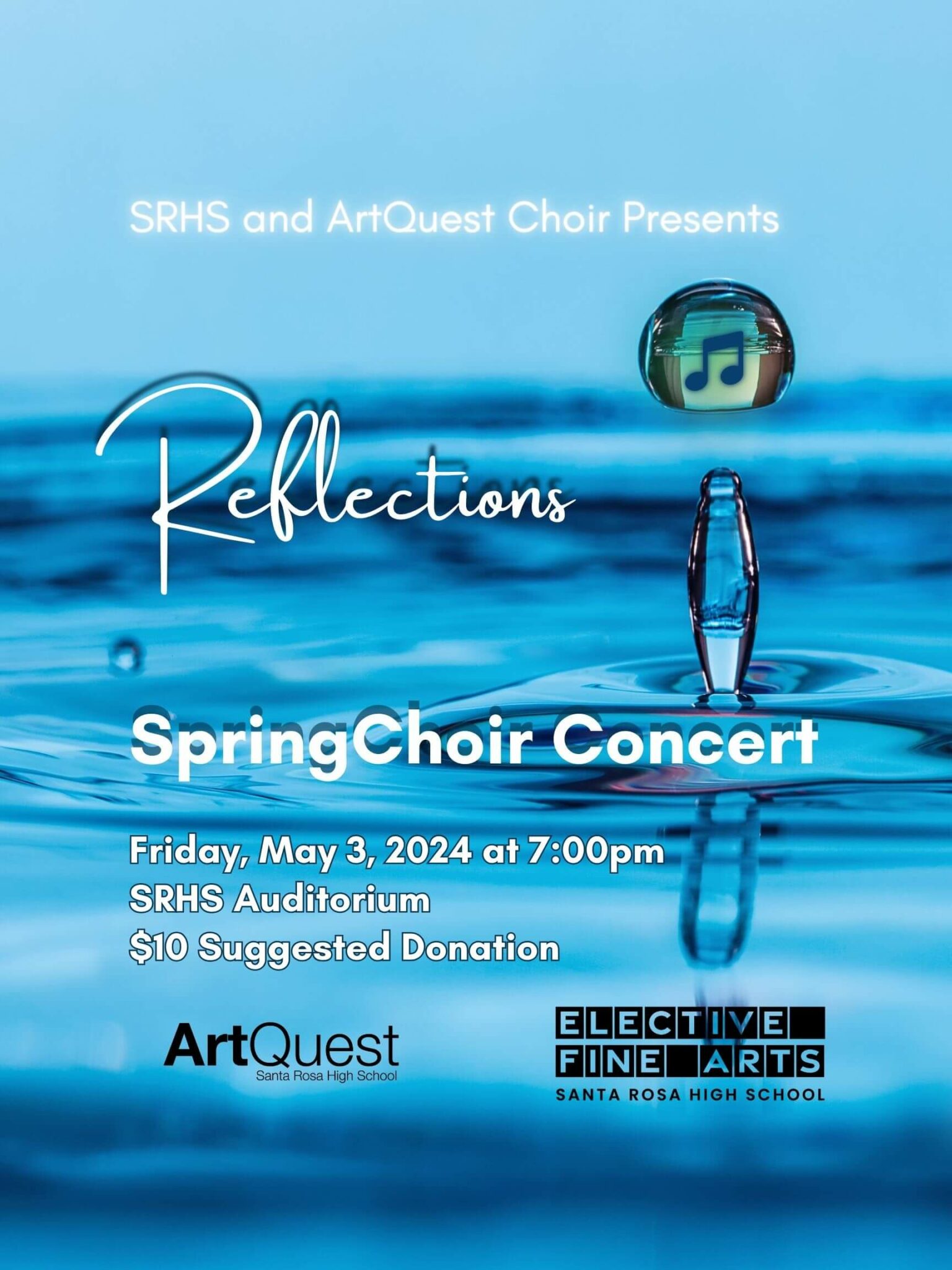 Reflections: Spring choir concert poster